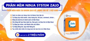 Banner phần mềm ninja system zalo